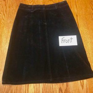 "J.Jill" brushed courduroy, A-line, skirt, black, size 10